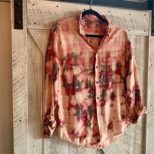 Vintage hand dyed flannel